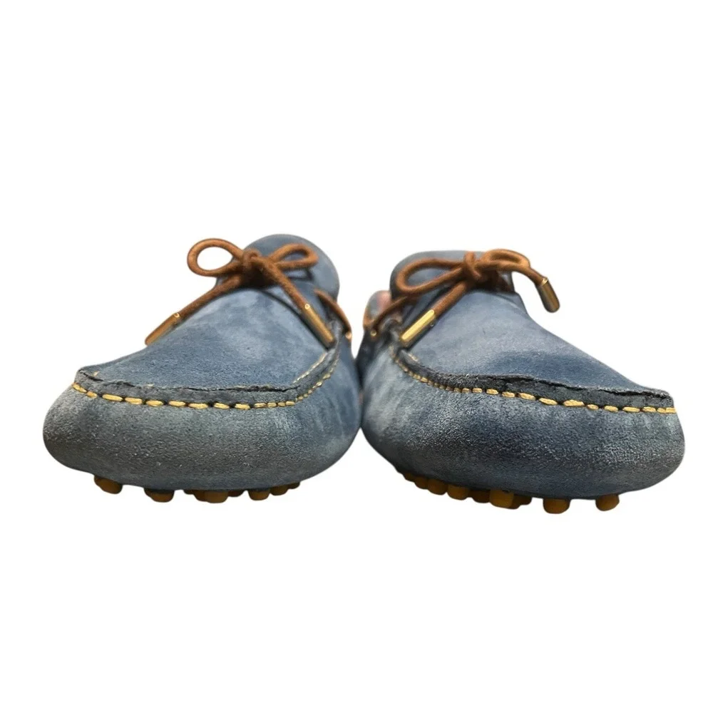 TED BAKER London Mens Blue Driving Moccasin Suede Shoes SUPER CLEAN‎ EU 42 /US 9
